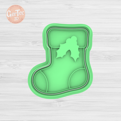 1.572.png Christmas boot with Cutter + Stamp / Cookie Cutter
