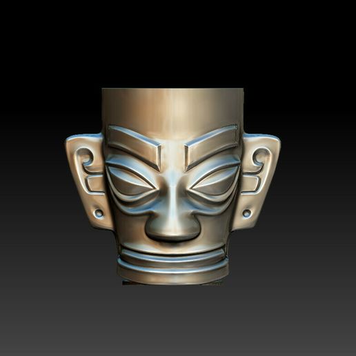 Sichuan Sanxingdui Pen Holder 2 3D model