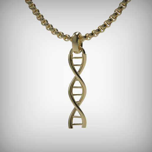 🧬 DNA double helix Pendant・ STL File for 3D printing・Cults - Main Image