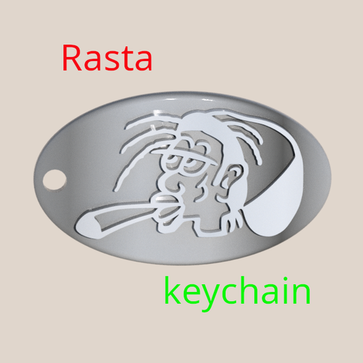 rasta-keychain-final.png Бесплатный STL файл Брелок "Раста・3D-печатная модель для загрузки, raimoncoding