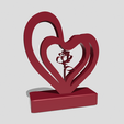 Shapr-Image-2024-02-20-182146.png Heart in heart and rose plaque, decor stand, hearts and continuous line rose,  engagement gift, proposal, wedding, Valentine's Day gift, anniversary gift,  Love Heart Statue