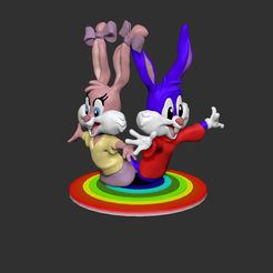 muestra completa 1.jpg OBJ file Tiny toons buster and bubs・3D print object to download