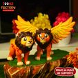 g.jpg CUTE FLEXI LION AND WINGED LION ARTICULATED