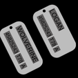 1.png Logan 2017 - Wolverine dog tags 3D model