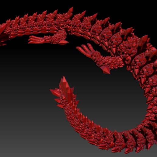 Preview20.jpg Télécharger fichier STL DRAGON ARTICULÉ - DRAGON CRISTAL FLEXI IMPRESSION 3D • Plan pour imprimante 3D, leonecastro