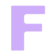 FACE F 0.4.stl 3d print - LETTERS - "f" and "F" - 250mm