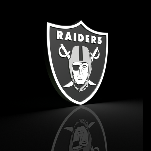 Las Vegas Raiders NFL Football Team Logo 3D Model