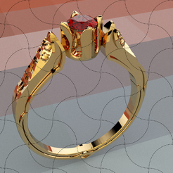 Af05.png STL file Fine Jewelry, Modern Ring 43・Model to download and 3D print