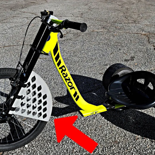 🪒 CUSTOM 3D PRINTED FENDER for RAZOR DXT DRIFT TRIKE・Archivo STL - Main Image