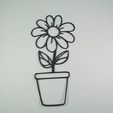 20200410_195330-01.jpeg Simple 2D Flower in Pot - Wall Art - Gift