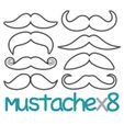 es.jpg PACK 8 moustaches - father's day cutter, gentleman - formal - marriage - beard - fondant and cookie dough cutter - 8 to 10 cm