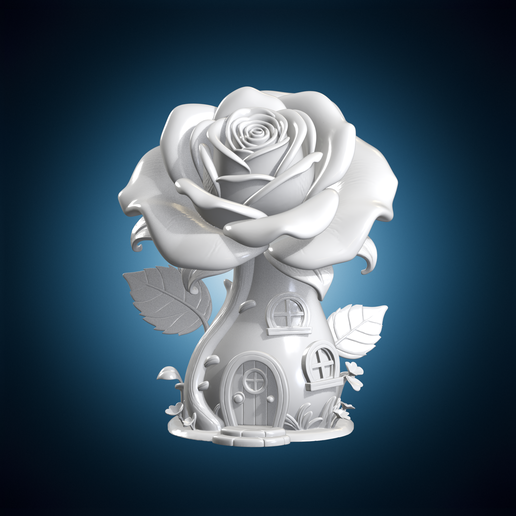 Fairy House Rose Large Bloom As Roof