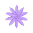 10-petal_blazing_star_petals_only.stl Flower Signs on stems, as pins, as magnets