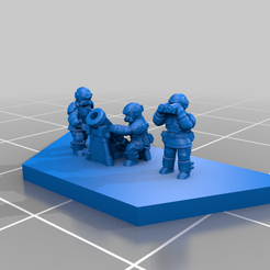 dfeaac35-c7f9-4e25-9f50-5940971d97c7.png Free 3D file Half-Hex Infantry Stands (3-4person, Mortar)・3D printable model to download