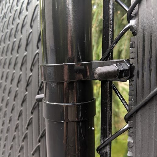 Chain link fence bolt threaded plug 3D model