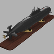 Akula_200_3d-laz3d3.png Sous-marin Akula Project 971 Shchuka-B modèle statique à l'échelle 1/200