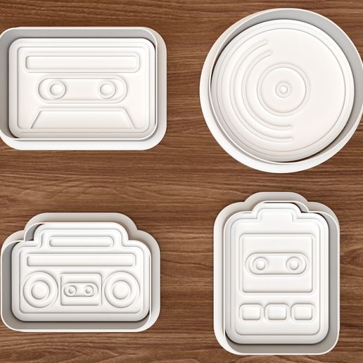 Retro Music Cookie Cutter Set