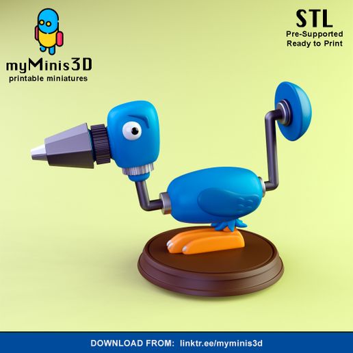 Cute Vintage Kellogg's Tooly Bird cereal cereal toy | 3D print models. 3D model