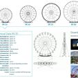 2e7cacfec9717ba570a73410fd0bb4c7_display_large.jpg STL file Giant wheel / ferris wheel / grande roue / 1 meter・Model to download and 3D print