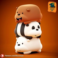 1.jpg We Bare Bear Pre-supported + no support version