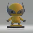 1.jpg 3D Chibi Wolverine-inspirierter Charakter 3D-Druckbares Modell