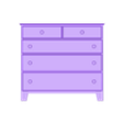 fivedrawerdressersolid.stl 1:24 Five Drawer Dresser- working and solid versions