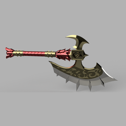 Fire-Legion-Axe-v2b.png Archivo STL Hacha de la Legión del Fuego・Diseño de impresión en 3D para descargar