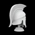 Helmet.7.jpg Spartan Helmet on Base 3D Print Model