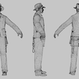 Wireframe.png indiana Jones Lowpoly Rigged