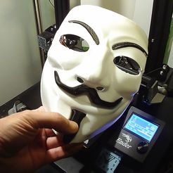 Archivo OBJ V Vendetta Máscara realista 🎬・Diseño imprimible en 3D para  descargar・Cults