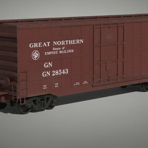 Railroad Boxcar – Freight Box Car STL 3D Print Model