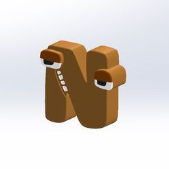 N.jpg STL file N Alphabet Lore・3D printable model to download