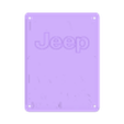 Jeep Parking Sign 2 With Screw Holes.stl Any Printer Jeep Avenger Cherokee Wrangler Compass Renegade Patriot 4x4 Willys Workshop Parking Sign #2 Can be printed on any printer