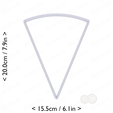 1-8_of_pie~7.5in-cm-inch-top.png Slice (1∕8) of Pie Cookie Cutter 7.5in / 19.1cm