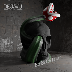 Banner_3.png Archivo STL Skull Carnivorous Flower 💀🌺🎮 | Mario Bross・Plan de impresión en 3D para descargar