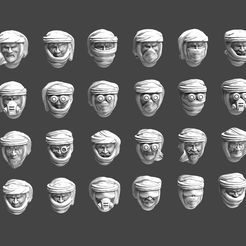 Desert Heads.jpg Imperial Soldier Heads with Desert Headgear