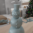 HighQuality4.png 3D Snowman Christmas Decor with 3D Stl Files & Snowman Gifts, 3D Figure, Snowman Ornament, 3D Print File, Snowman Decoration, 3D Printing