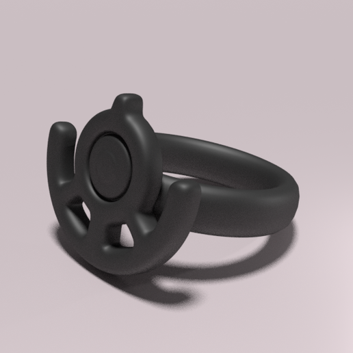 Unown ring "U" 3D model