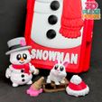 Frame-22.jpg Christmas Cute Flexi Snowman and Book Case Print-in-place & Keychain