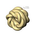 7mm bead |votume = 0.12 mitiliters Double braided wire bead and charm 3D print model