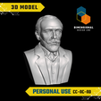 Joseph-Conrad-Personal.png 3D Model of Joseph Conrad - High-Quality STL File for 3D Printing (PERSONAL USE)