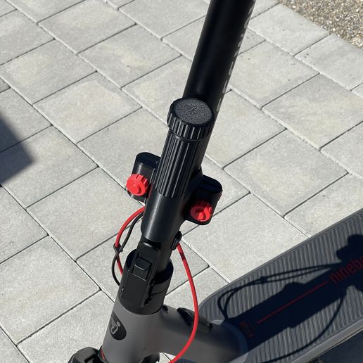 Document Tube for E-Scooter Handlebars, Clamp-On Insurance Card Holder