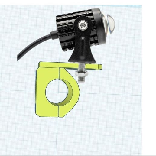 motorcycle light and camera brackets