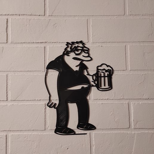 Barney Gumble 2D WALL DECORATION 3D model