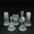 Dino_chess_5.jpg Cute dinosaur chess pieces set
