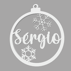 Captura-de-ecrã-2021-11-18,-às-01.26.12.png STL file SÉRGIO - Bola de Natal com Nome - Ornamento・3D printable model to download
