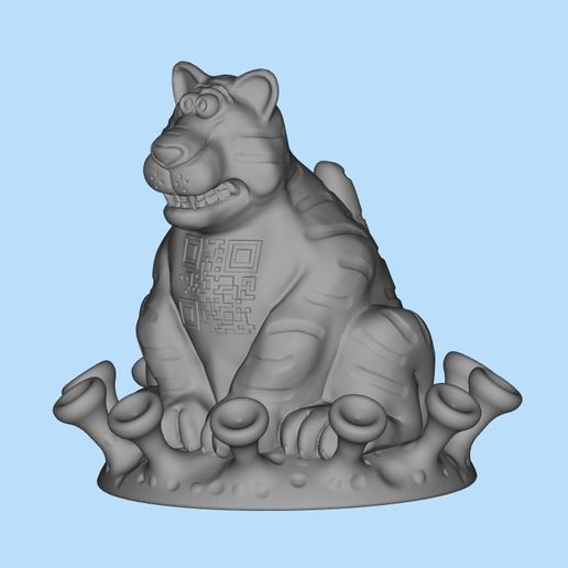 mdbtKS0n42Y.jpg Download free STL file Tiger 2022 QR-code • 3D printer object, shuranikishin