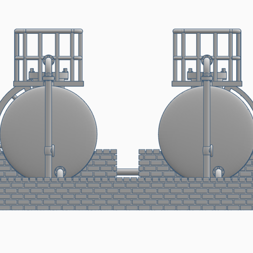 🛤️ Model Railway Fuel Storage Tank・ STL File for 3D printing・Cults