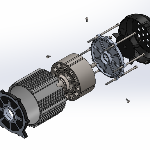 ⚡ 1200W Electric BLDC Motor - High Precision Industrial Engineering 3D ...