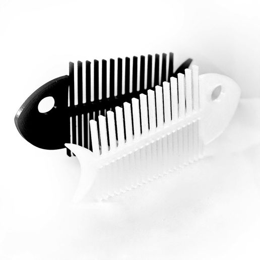 fish bone comb-2.jpg Download STL file Fish Bone • 3D printable model, delukart